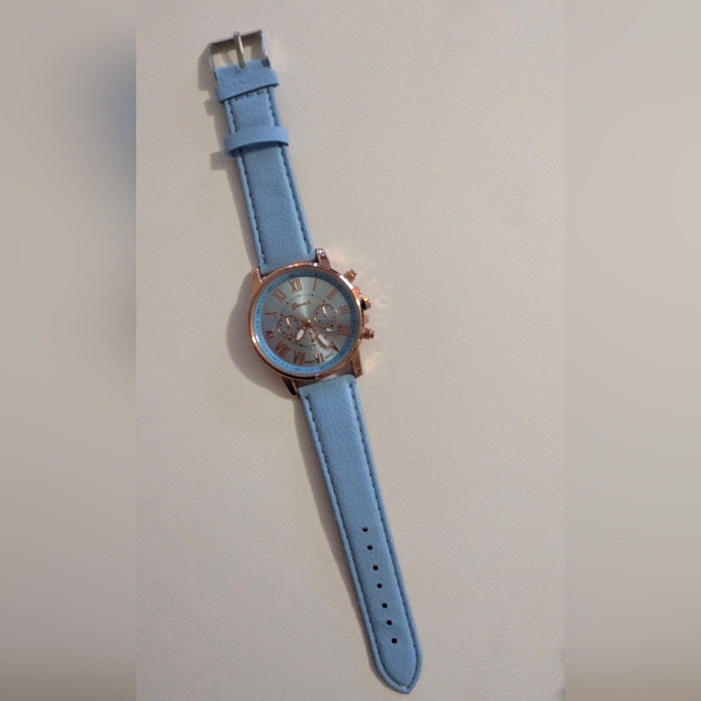 Unisex Baby Blue Geneva Quartz Ghost Watch
